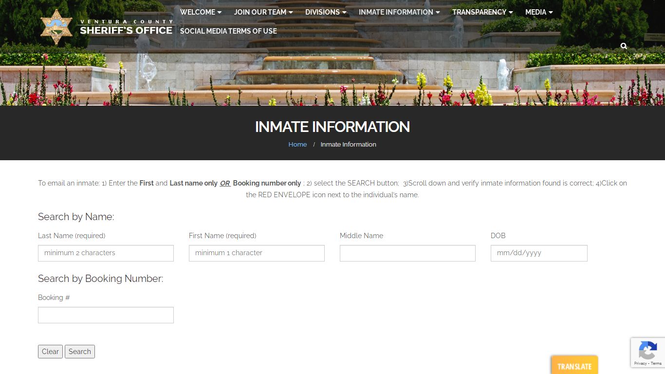 Inmate Information - Ventura County Sheriff's Office